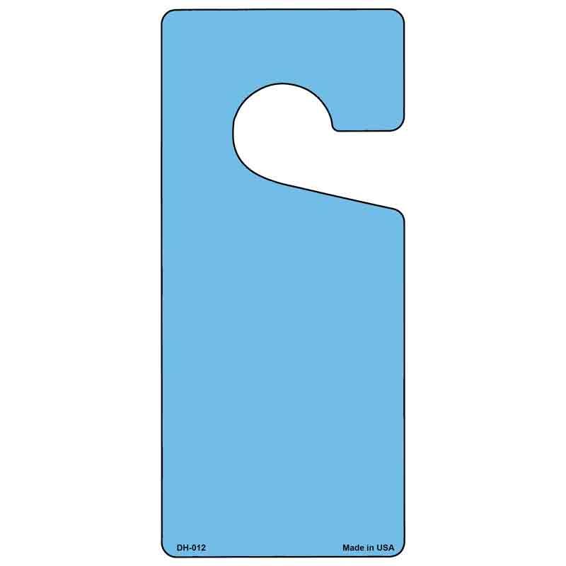 Light Blue Solid Blank Novelty Metal Door Hanger DH-012 image