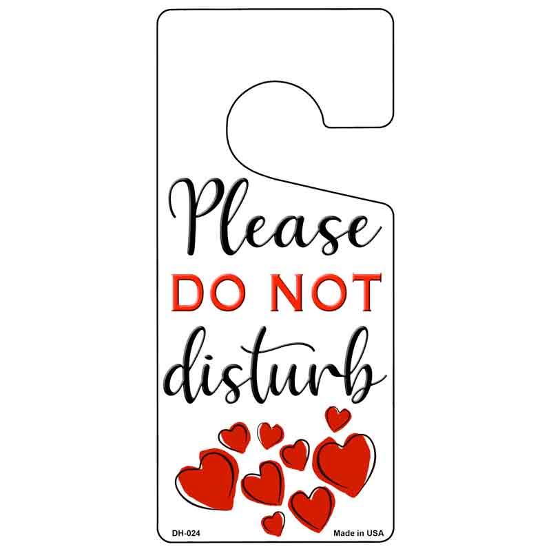 Please Do Not Disturb Hearts Novelty Metal Door Hanger DH-024 image