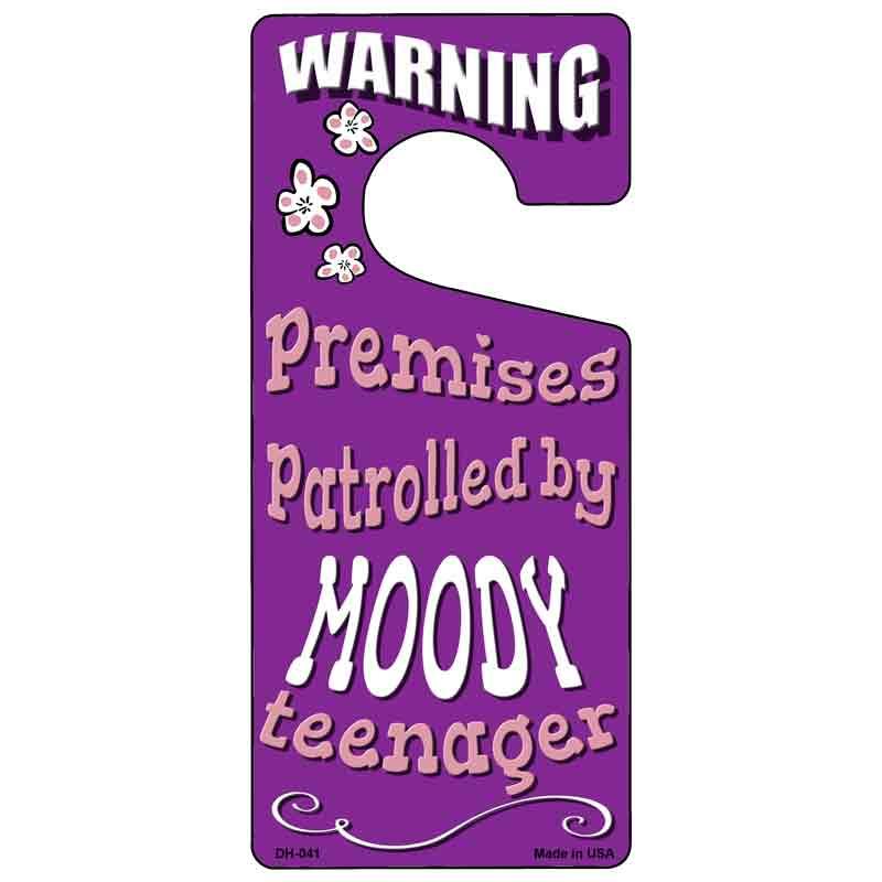 Moody Teenager Purple Novelty Metal Door Hanger DH-041 image