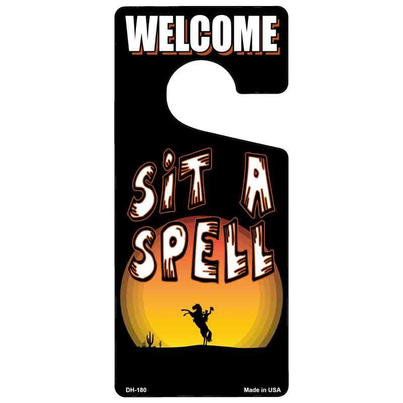 Sit A Spell Novelty Metal Door Hanger DH-180 image