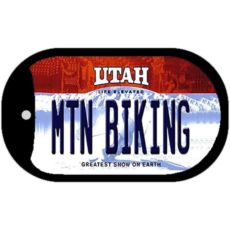 Mtn Biking Utah Novelty Metal Dog Tag Necklace DT-10233 image