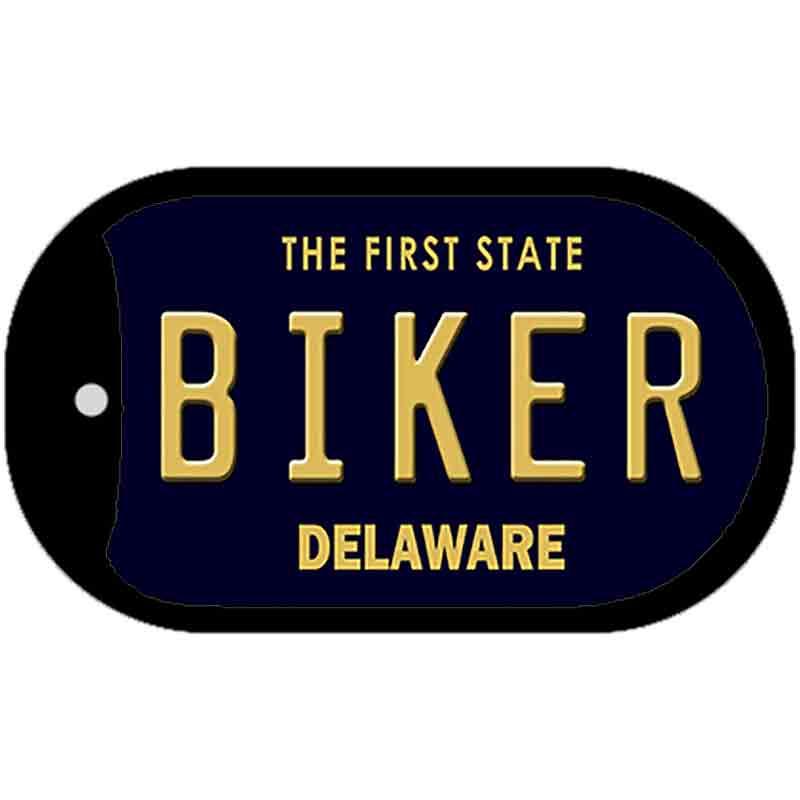 Biker Delaware Novelty Metal Dog Tag Necklace DT-6722 image