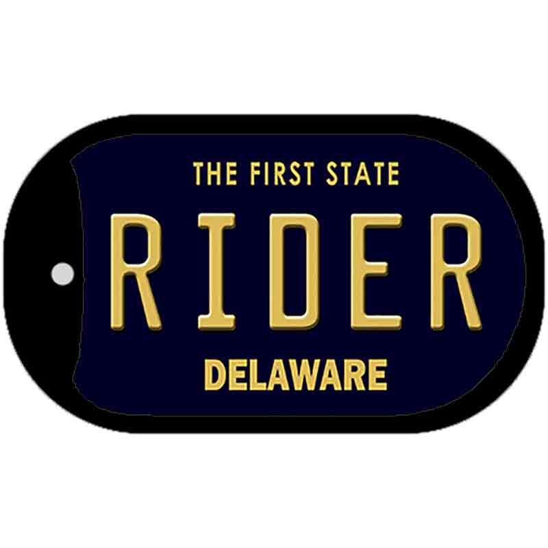 Rider Delaware Novelty Metal Dog Tag Necklace DT-6723 image