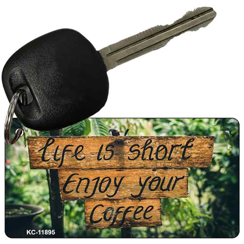 Enjoy Your Coffee Novelty Metal Key Chain KC-11895 image