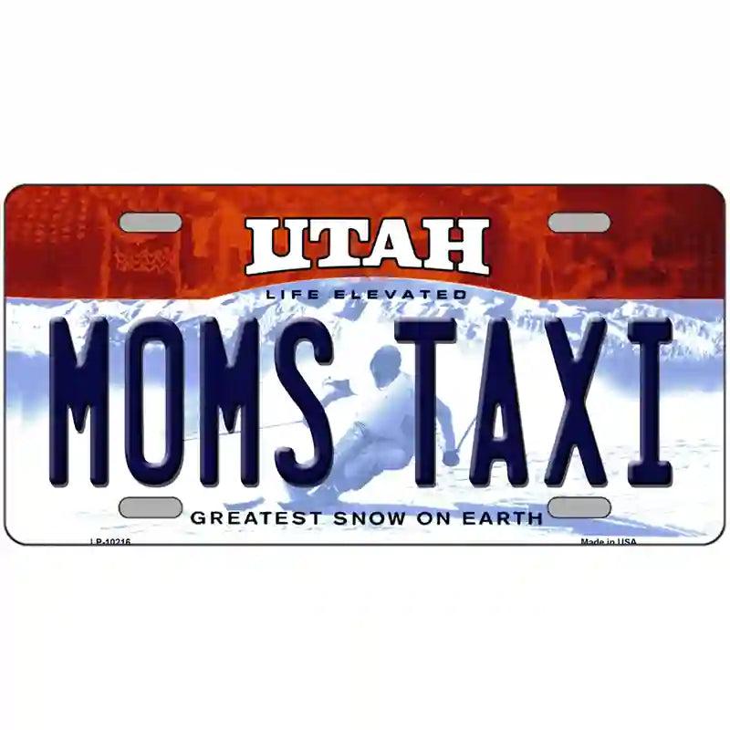 Moms Taxi Utah Metal Novelty License Plate image
