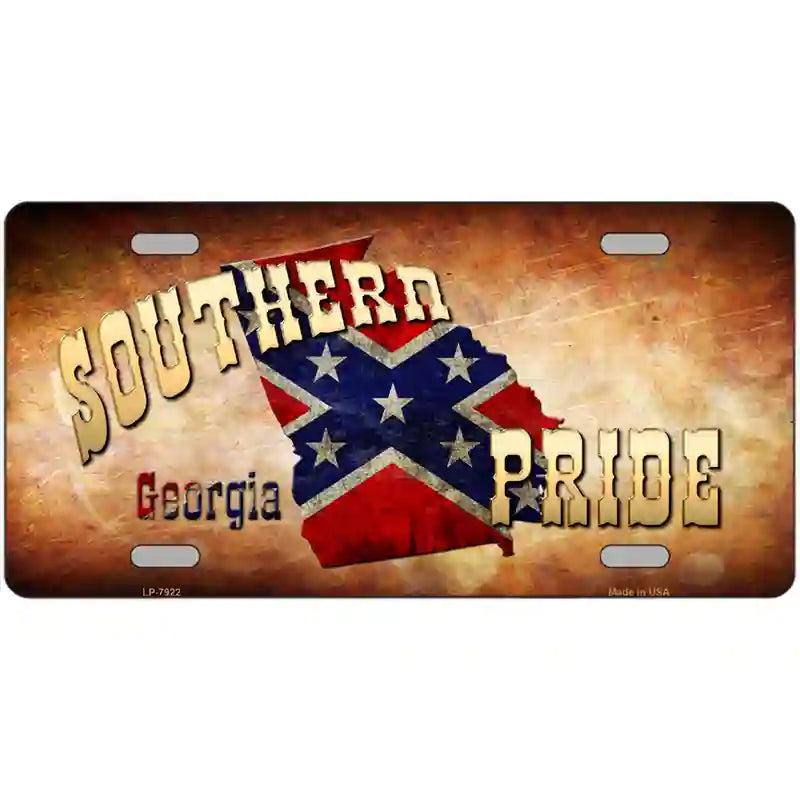 Southern Pride Georgia Novelty Metal License Plate image