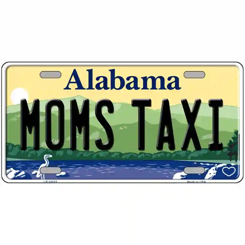 Moms Taxi Alabama Metal Novelty License Plate image