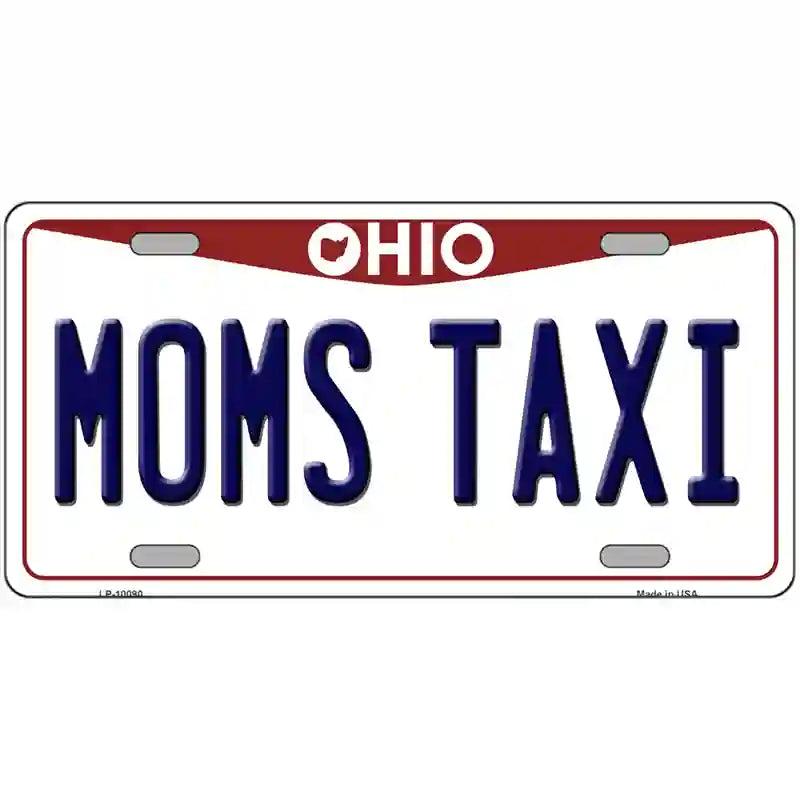 Moms Taxi Ohio Metal Novelty License Plate image