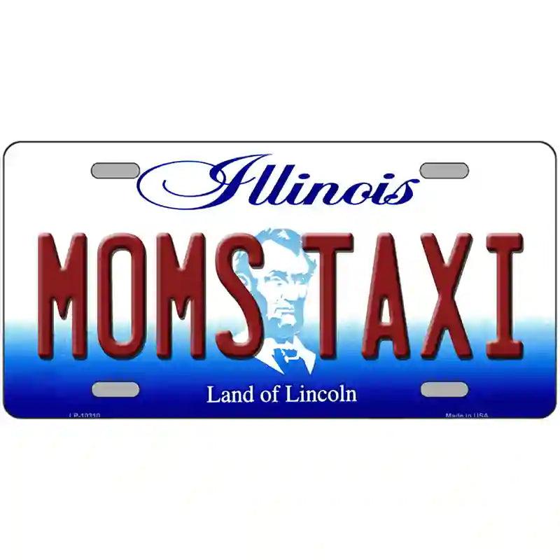 Moms Taxi Illinois Metal Novelty License Plate image