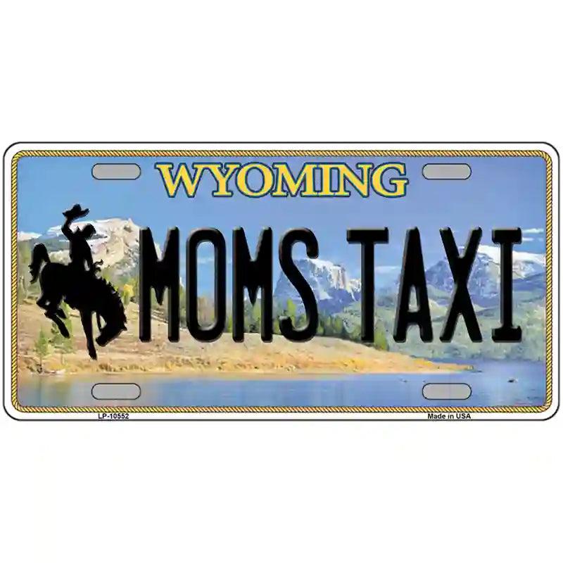 Moms Taxi Wyoming Metal Novelty License Plate image