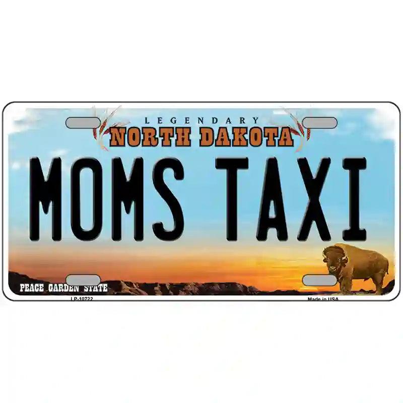 Moms Taxi North Dakota Metal Novelty License Plate image