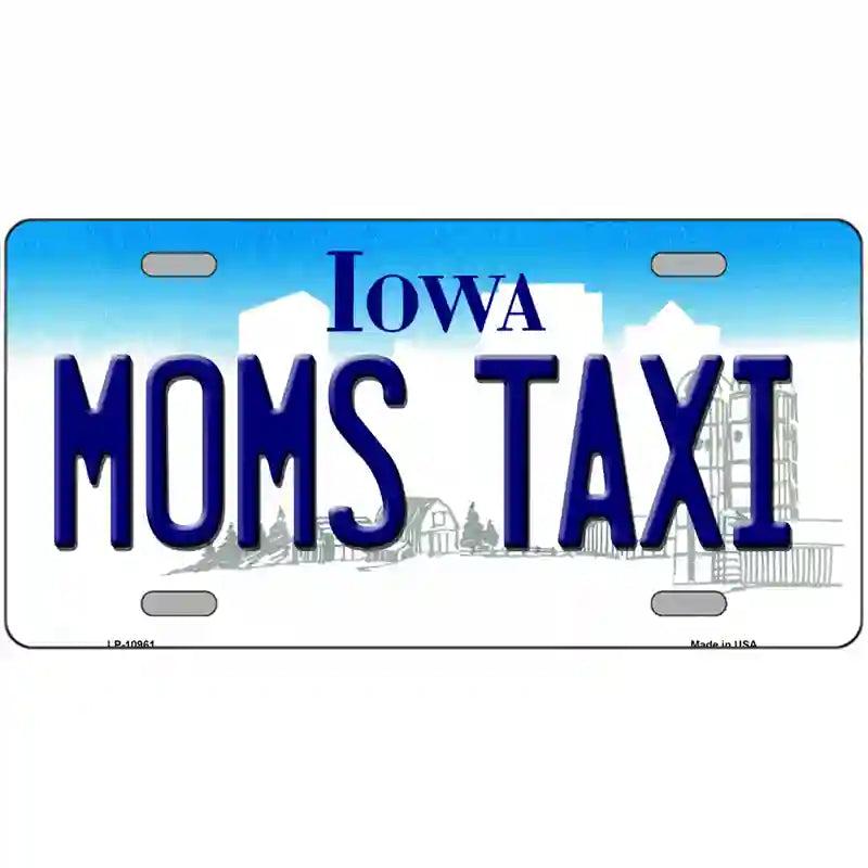 Moms Taxi Iowa Metal Novelty License Plate image