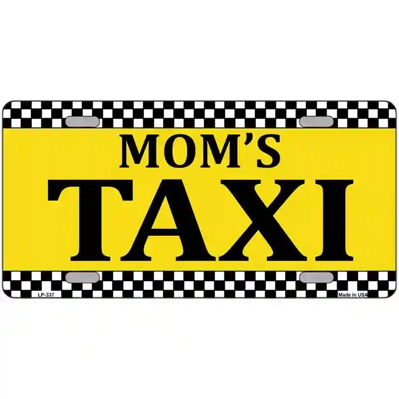 Moms Taxi Metal Novelty License Plate image