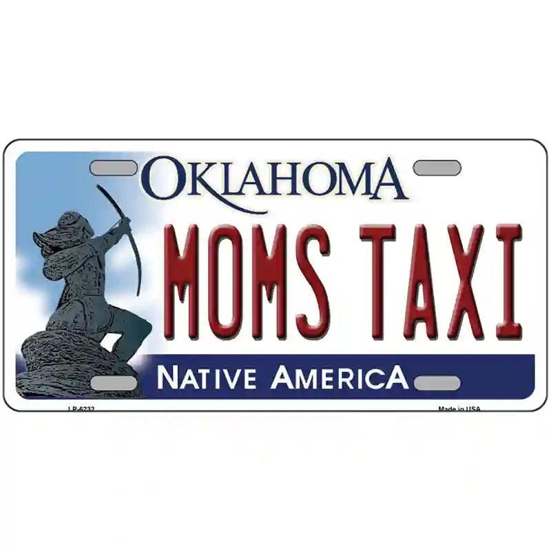 Moms Taxi Oklahoma Novelty Metal License Plate image