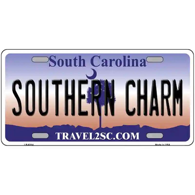 Southern Charm South Carolina Novelty Metal License Plate image