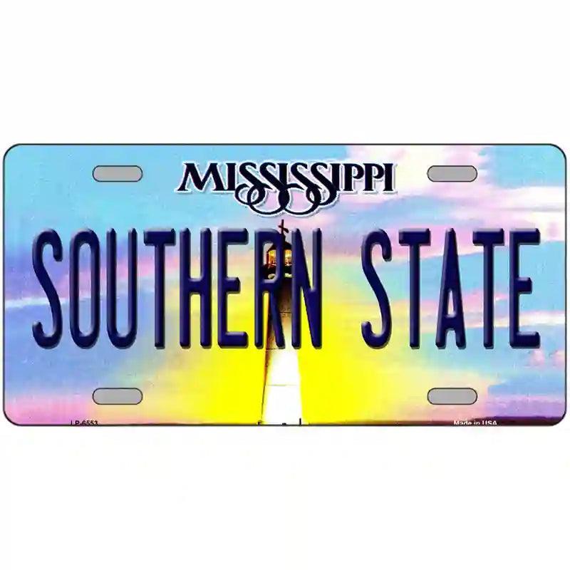 Southern State Mississippi Novelty Metal License Plate image