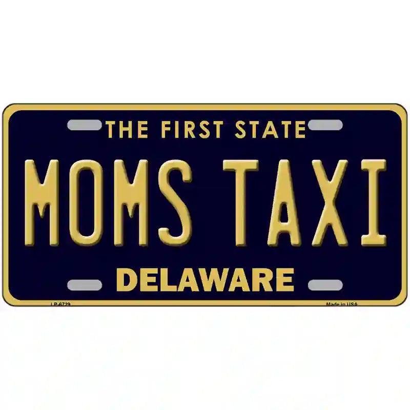 Moms Taxi Delaware Novelty Metal License Plate image