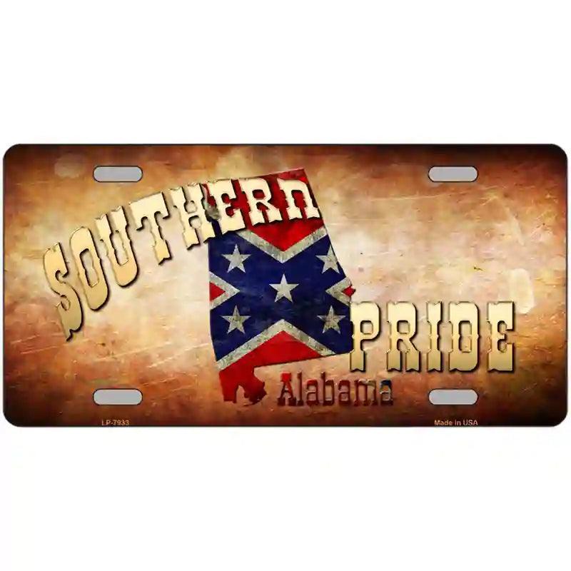 Southern Pride Alabama Novelty Metal License Plate image
