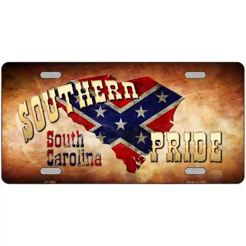 Southern Pride South Carolina Novelty Metal License Plate image
