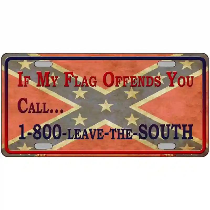 Leave The South Novelty Metal License Plate image