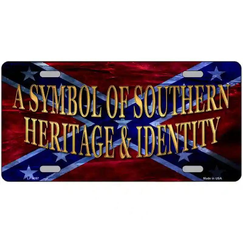 Symbol Of Southern Heritage Novelty Metal License Plate image