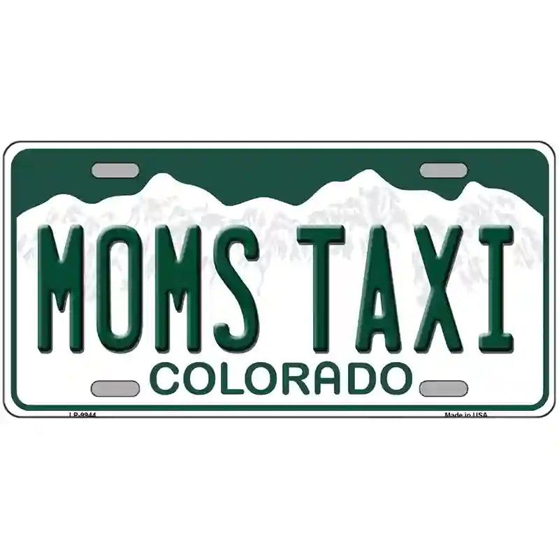 Moms Taxi Colorado Metal Novelty License Plate image