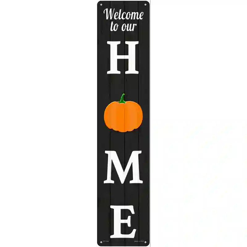 Home Pumpkin Novelty Metal Street Sign image