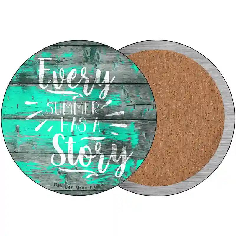 Every Summer Story Novelty Circle Coaster Set of 4 image