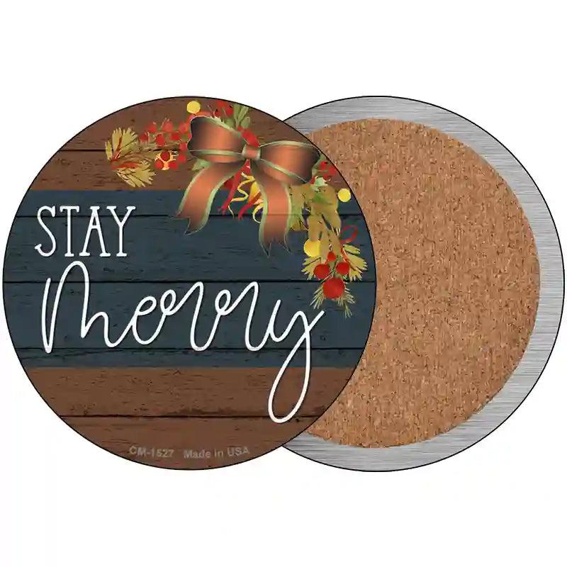 Stay Merry Novelty Circle Coaster Set of 4 image