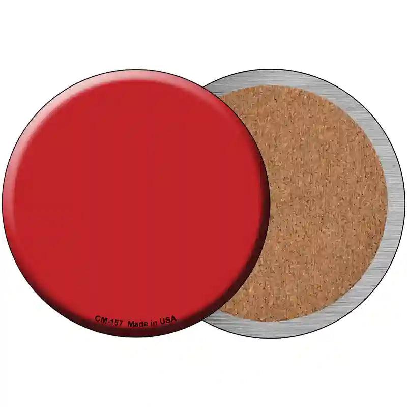 Red Novelty Circle Coaster Set of 4 image