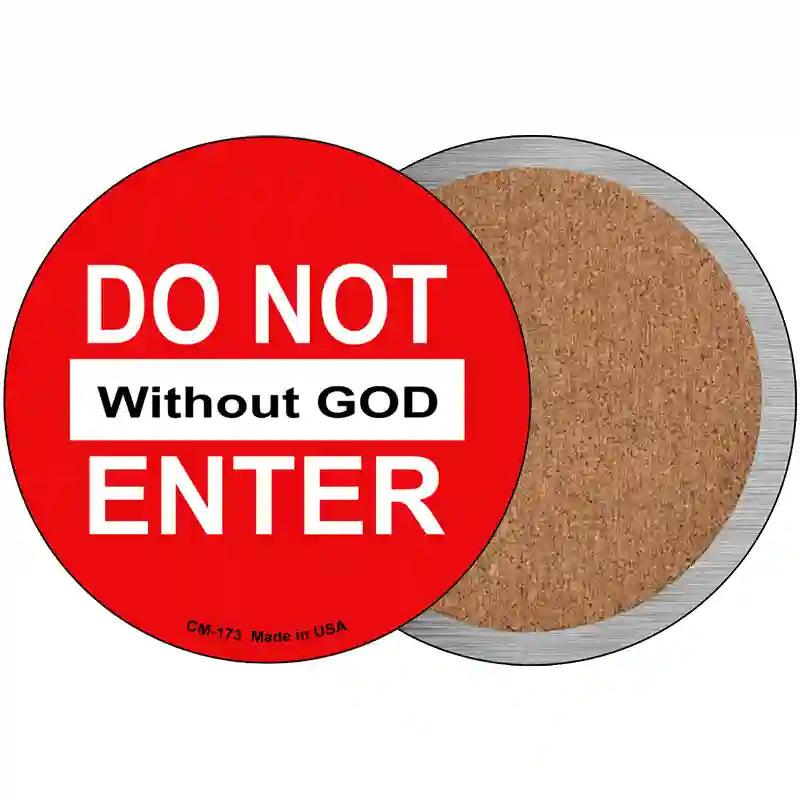 Do Not Enter Novelty Circle Coaster Set of 4 image