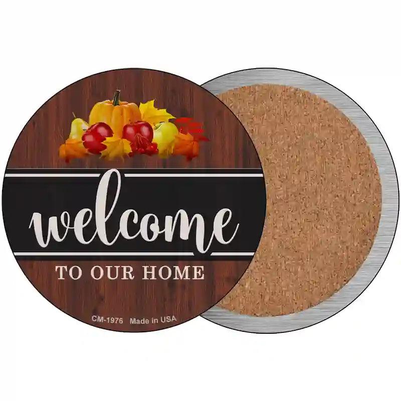Welcome To Our Home Novelty Circle Coaster Set of 4 image