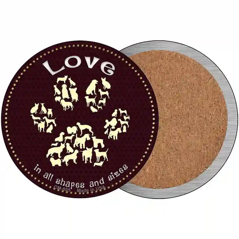 Love In All Shapes Novelty Circle Coaster Set of 4 image