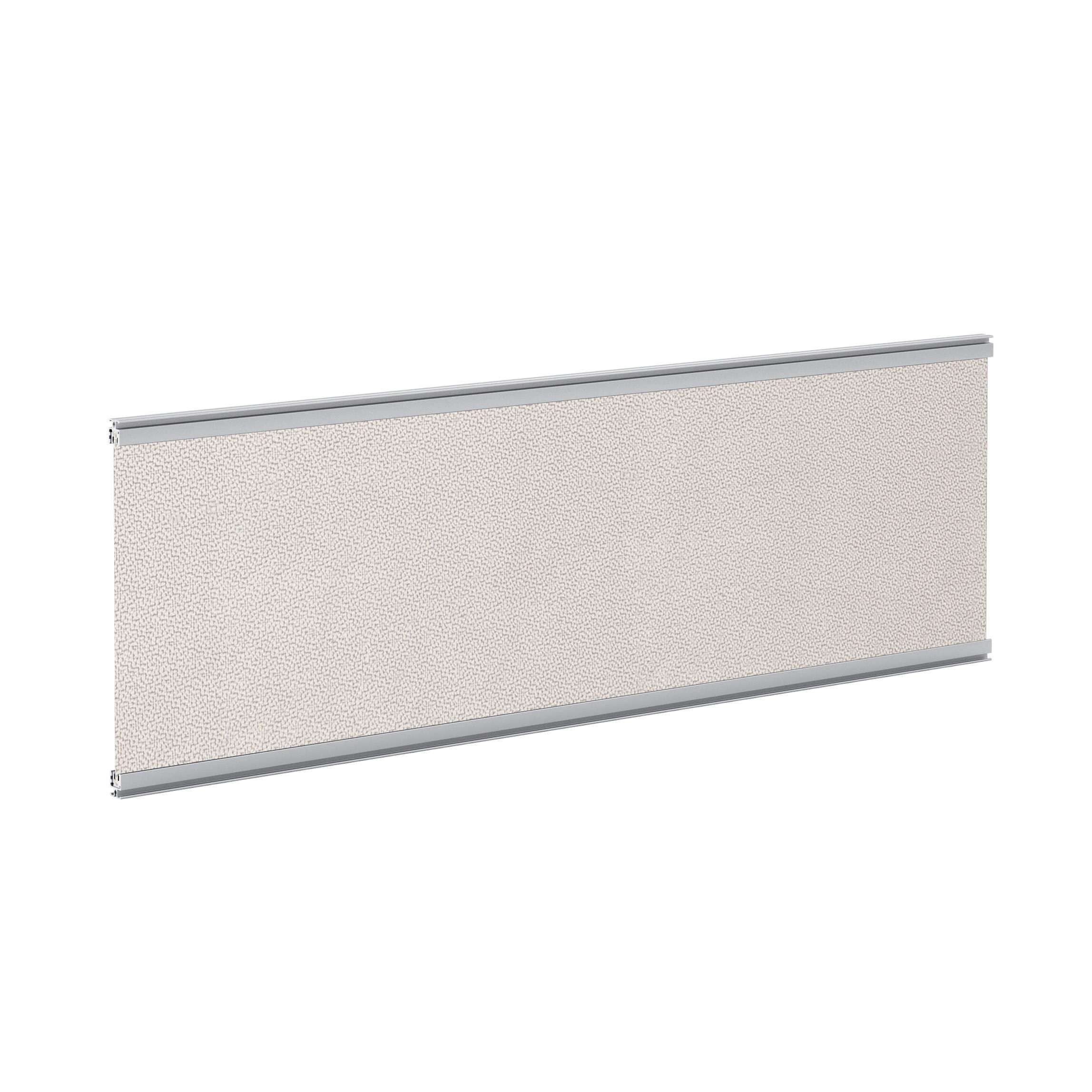 OfficeSource | Borders II Collection | Fabric Panel - 36''W x 12''H - Taupe - Silver