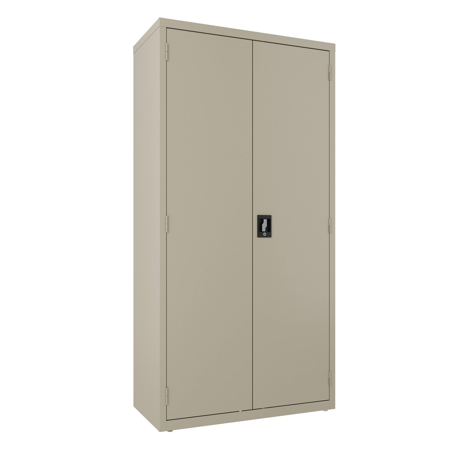 OfficeSource Steel Storage Cabinet Collection Janitor Closet - Putty