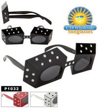 "Party Glasses ""Dice"" ~ P1032 (12 pcs.) (Assorted Colors)" image