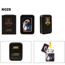Brass Lighter K029 (1 pc.) Bald Eagle Photo on Polished Chrome Finish
