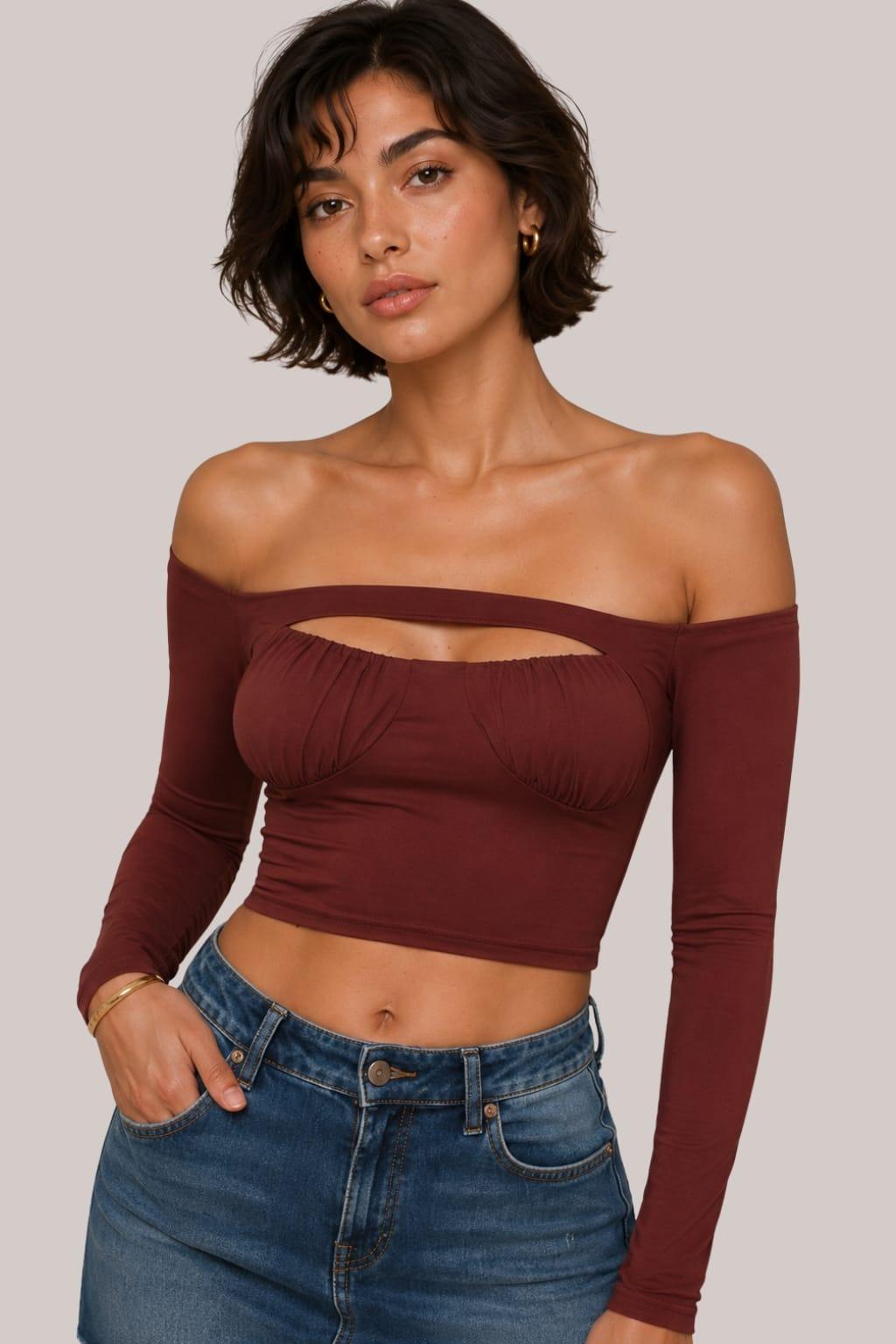 Cropped Lines Crop Top Cropped Lines Crop Top image