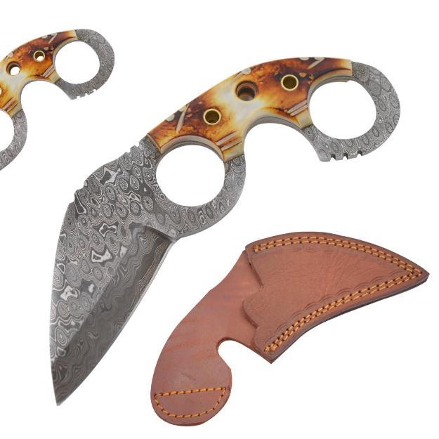 Old Ram Handmade Real Damascus Karambit Knife 534
