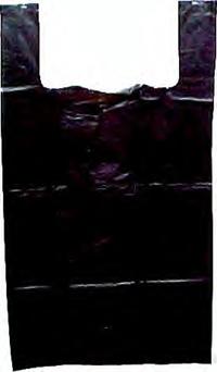 21" Plain Black T-Shirt Bag (HD) image