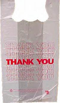 21" White/Red "Thank You" T-Shirt Bag (HD) image
