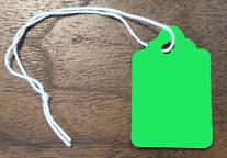 T-5 Green String Tag image
