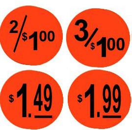 3/4" Small Round Fl. Red Prices image