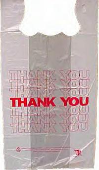 16" White/Red "Thank You" T-Shirt Bag (HD) image