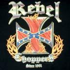 ** LARGE REBEL CONFEDERATE CHOPPERS BLACK SHORT SLEEVE TEE SHIRT