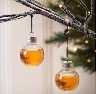 FLASK CHRISTMAS CLEAR FILLABLE ORNAMENT! (DOZEN) image