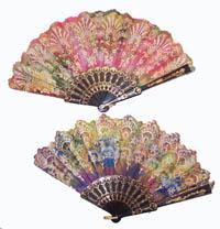 LACE RAINBOW GLITTER HAND FANS image