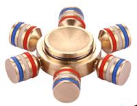 METAL ASSORTED ROUND TIN DELUXE FINGER FIDGET HAND FLIP SPINNERS image