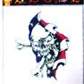 SKULL THUR FLAG DECAL / STICKER-CLOSEOUT NOW ONLY 25 CENTS EA image