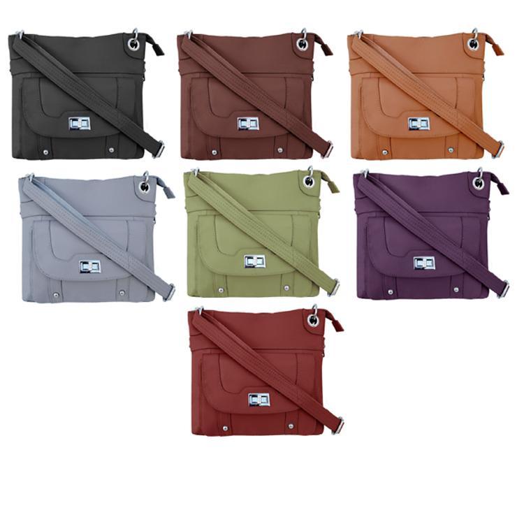 7028-Concealment Purse - BK, BN, LBN,GRY, OLV, PP, RD $27.50 image